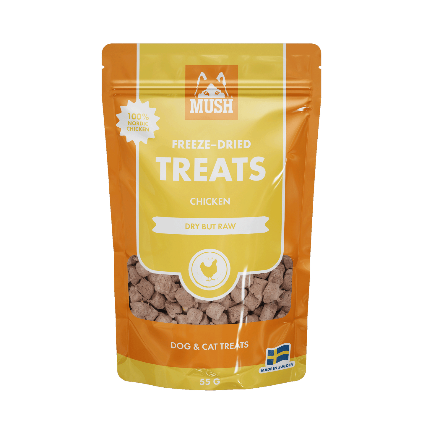 MUSH Treats Kylling- frysetørret.