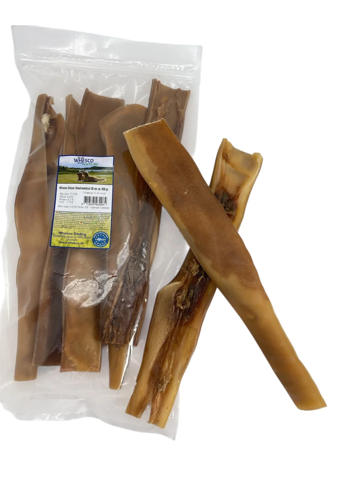 Whesco Deluxe Oksehovedhud 30 cm 500gr.