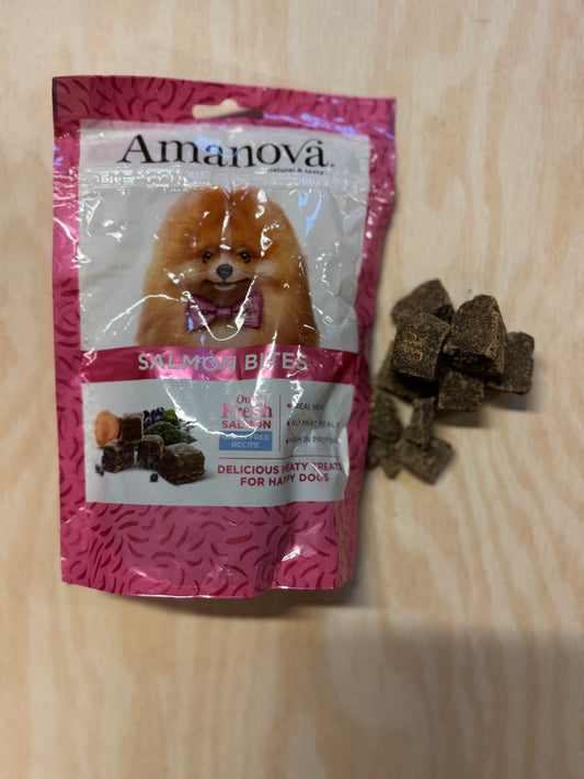 Amanova Lakse Bites – Naturlige godbidder med frisk laks (100 g)