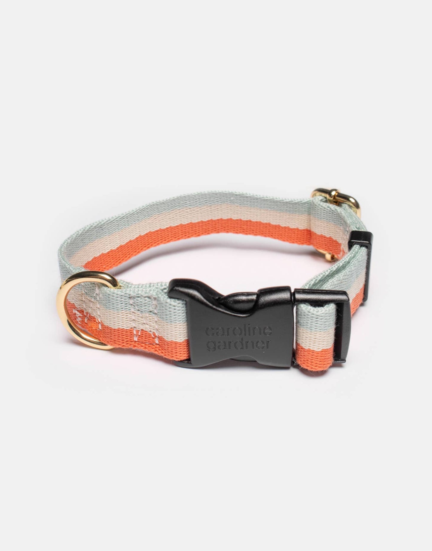 🐶 Caroline Gardner Hundehalsbånd – Orange Stripe