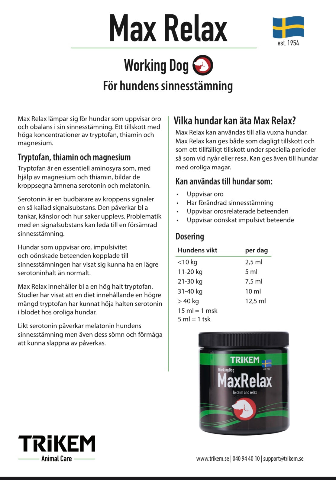 🐾 MaxRelax – Naturlig støtte til den sensitive hund