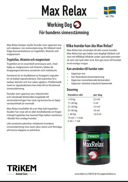 🐾 MaxRelax – Naturlig støtte til den sensitive hund
