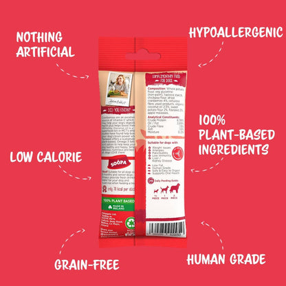 🍠 Soopa Dental Sticks – Tranebær &amp; Sød Kartofler (4 stk)
